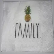 Two Individual Decoupage napkins Pineapple/Family