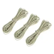 5.47 Yards 2.6mm Flat Leather Cord Suede String for DIY Crafts, Beige 3Pcs