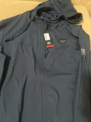 NWT Men Travis Mathew Full Zip Hoodie Dark Grey Golf Jacket medium NWT