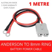 50A SMH Anderson Plug to Battery Terminal 8mm 'O' Rings 1M Cable