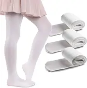 [MANA MANA] 2 and 3 Pack Plain Tights for Girls - Cute Opaque Kids Tights for School, Dance, Ballet - Soft and Stylish, 40 DEN, Made in Italy, 2 and 3 Pairs