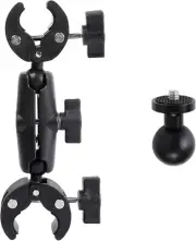 Double Clamp Mount Bracket Monitor Magic Socket Arm w/1/4"-20 Ball Head for Desk