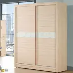 【WAKUHOME 瓦酷家具】YURI簡約木紋5X7尺衣櫃-無側拉鏡 A003-329-8