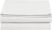 Elegant Comfort Premium Hotel Quality 1-Piece Flat Sheet, Luxury and Softest 1500 Thread Count Egyptian Quality Bedding Flat Sheet, Wrinkle-Free, Stain-Resistant, King, White