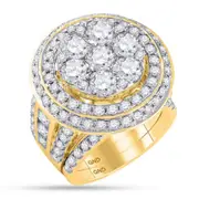 14k Yellow Gold Diamond Bridal Wedding Ring Set 7 Cttw