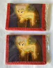 Disney Tinkerbell Tri-Fold Wallet ( red ) ~2 pc Set(folded size 4 1/2" x 3 1/4")