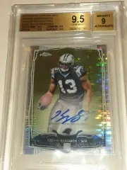 Kelvin Benjamin 9/15 2014 Topps Chrome Mini Rookie Autograph Pulsar BGS 9.5