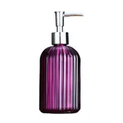 Wwxx Container Bottle 400ml Bottling Soap Dispenser Kitchen Liquid Bathroom Accessories Shower Gel Hair Press Home Glass Shampoo XH Purple