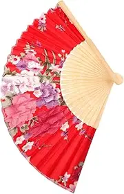 BESTOYARD Traditional Chinese Handheld Silk Fan for Wedding Decorations Foldable Dancing f