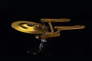 DISCONTINUED Eaglemoss Star Trek 18k Gold Plated USS Enterprise NCC-1701 XL