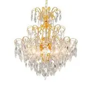 Eglo Fenoullet-1 Brass 5 Light Crystal Pendant Light