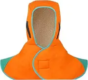 Ｂｅｓｇａ Welding Neck Cover Full Protective Welding Hood Wear Resistant Multifunctional Fireproof Soldering Hood Welding Hat Headgear, orange