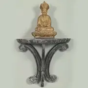 Hand Carved Decorative Wooden Wall Mounted Shelf/ Bracket Vintage Finish Shelf