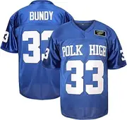 [Tocament] 33 AL Bundy Jersey,Polk High Football Jerseys,Blue Sports Shirt Men's 90S Hip Hop Clothing Party S-XXXL
