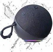 Portable Mini Bluetooth Speaker with Subwoofer- Wireless Outdoor Speaker - Colorful LED Lights-Desktop & Travel-Friendly-Superior Bass & Sound(Black)