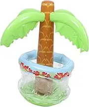Inflatable Coconut Tree Shape Beverage Cooler Summer Party Supply Creative Pool Ice Cube Bucket Reusable Drink Container for Outdoor Gatherings for Tropical Themed