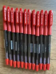 Pilot BPS-GP-B Grip 1.2mm Broad Ballpoint Pen, RED INK ( 12 PENS ) BRAND NEW