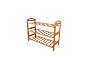 Bamboo 3 Tiers Layers Storage Shoe Rack & Organiser