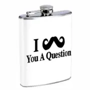 Cute Mustache D6 8oz Stainless Steel Hip Flask