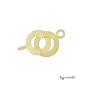Gold Plated Sterling Silver 1-Strand Interlocking Hook & Eye Toggle Clasp #99631