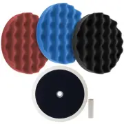 Complete 3 Pad Buffing and Polishing Kit with 3-8" Waffle Foam Grip Pads