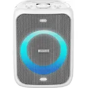 BlueAnt Portable X5 Bluetooth Party Speaker Light Up Microphones White