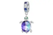 Solid 925 Signature Silver Turtle Cascade Charm