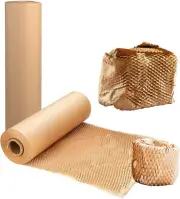 Eco-Friendly Honeycomb Packing Paper Wrap Recyclable & Biodegradable Cushioning