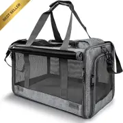 Medium Cat Small Dog Pet Carrier Soft Sided Collapsible Large