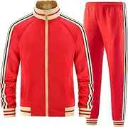 [dioxoib] Men Track Suits Sets Long Sleeve Full-zip Sweatsuit Active Jackets and Pants 2 Piece Outfits