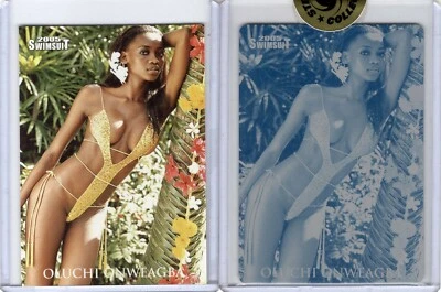 OLUCHI ONWEAGBA 2005 SPORTS ILLUSTRATED SI SWIMSUIT CYAN #73 PRINTING PLATE 1/1!