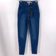 One Teaspoon Size 25 Indigo Blue Preachers High Waist Stretch Skinny Jeans