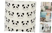 Round Panda Pattern Laundry Hamper Storage Basket Organizer Hamper Storage