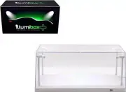Collectible Display Show Case w/ LED Lights and White Base 1/18 - 1/24 Illumibox