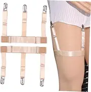 [ROMISBABA] Djustable Thigh Shirt Holders Anti-slip Suspenders Shirt Garters Shirt Keepers for Daily Use, As Shown