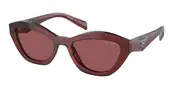Prada PR A02SF Asian Fit 18O80B Men's Sunglasses Red Size 55