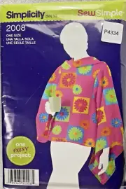 Simplicity Sewing Pattern 2008 One Size Misses Fleece Lounge Blanket