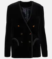 [Blaze Milano] Blazé Milano Jealousy double-breasted cotton blazer AU 10 black