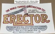 1917-1919 A.C. GILBERT / MYSTO TYPE I ERECTOR SET BOX DECAL