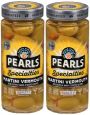 Pearls Specialties Martini Vermouth Red Pepper Hand Stuffed Olives 2 Pack