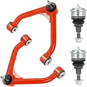 Front Upper Control Arms Lift 2-4" for Chevy Silverado 99-06, Suburban Tahoe 00-06, Avalanche Express, GMC Sierra Savana Yukon XL 1500, Replace Ball Joints Adjustable Suspension Kit 4Pcs