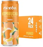 Nexba Kombucha – Mango – All Natural Sugar Free – 24 x 330mL Cans