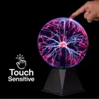 8 Inch Plasma Globe Touch & Sound Sensitive Plasma Ball Lamp for Kids Toy Gifts