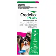 Credelio Plus Pink Small Dogs 2.8kg-5.5kg 6 pack (6 months)