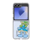 Galaxy Z Flip6 Clear Case Mushroom Rainbow