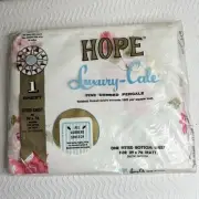 VTG Percale Bed FITTED Twin Sheet HOPE Luxury Cale PINK ROSES NEW ~ 39"x76"