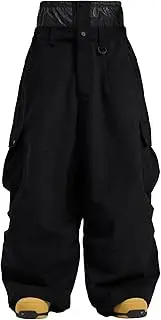 [GSOU SNOW] Womens Mens Baggy Ski Pants Insulated Snowboard Snow Pants Winterproof Waterproof Loose Winter Warm Outdoor Sport
