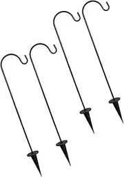BESPORTBLE 4 Pcs Shepherd Hooks for Outdoor Garden Decor Elegant Plant Stand Hanger for Flowerpots Lanterns and Wind Chimes Rustic Style Courtyard Decoration