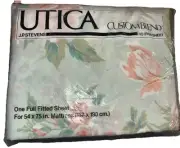 VTG NOS Utica J.P.Stevens Custom Blend Camille Floral Percale Full Fitted Sheet