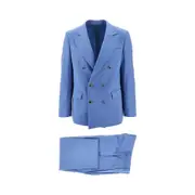 [MARSEM] MARSEM Wool-blend double-breasted suit Man 46 46 Blue